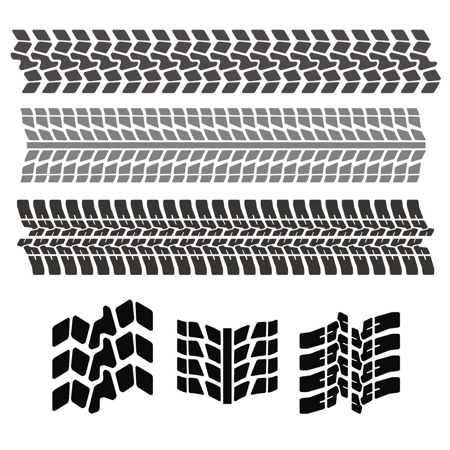 1500x1500 Vector For Free Use Set Of Tire Tracks. 