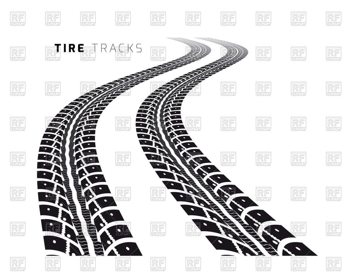 1200x955 Tire Tracks Vector Image Of Objects