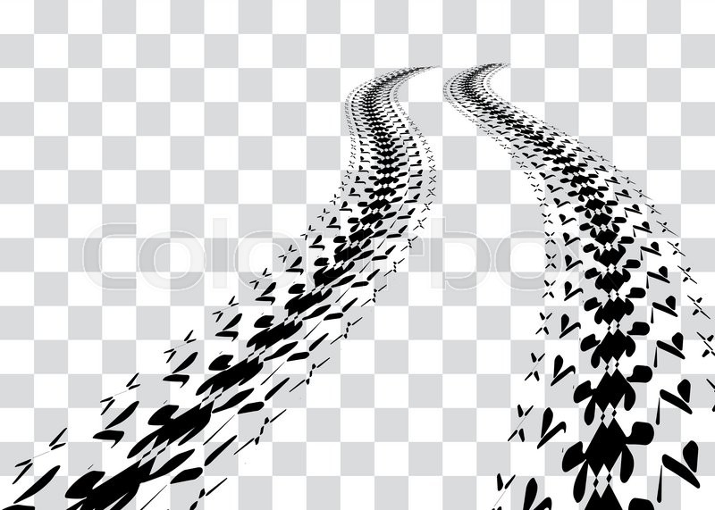 800x571 Tire Tracks Vector Illustration On Stock Vector Colourbox