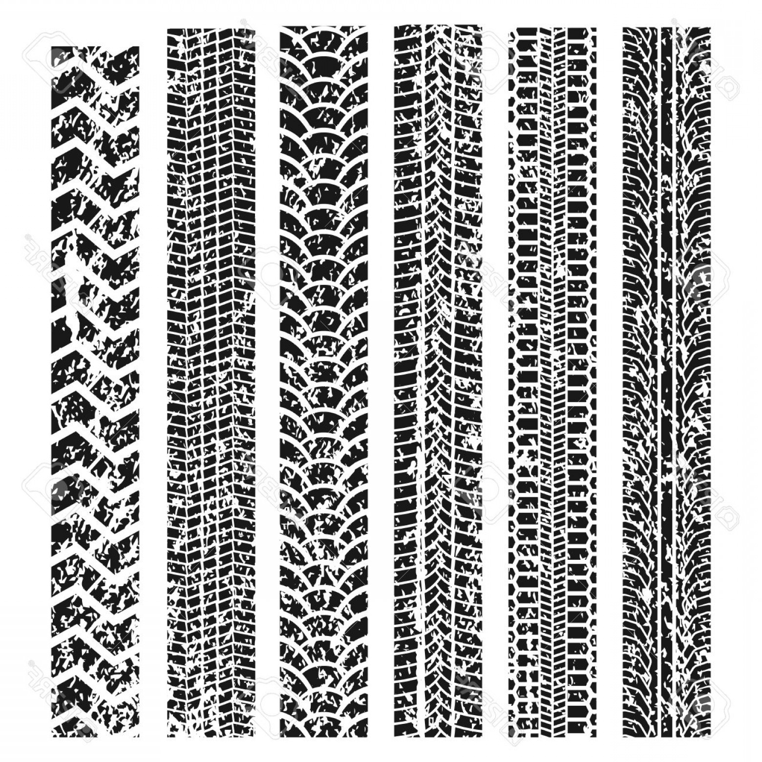 1560x1560 Photostock Vector Big Set Texture Of Vector Tire Tracks Tire Marks