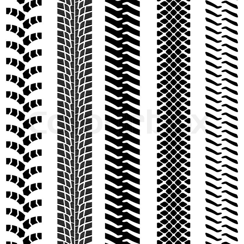 Set Of Detailed Tire Prints, Vector Stock Vector Colourbox 800x800 Set Of Detailed Tire Prints, Vector Stock Vector Colourbox