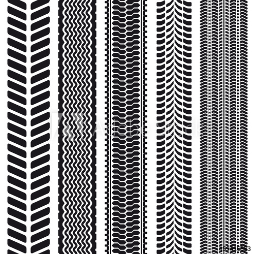 500x500 Set Of Tire Treads Seamless Texture