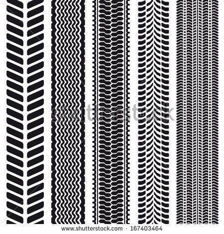 450x470 Set Of Tire Treads Seamless Texture Vector Illustration