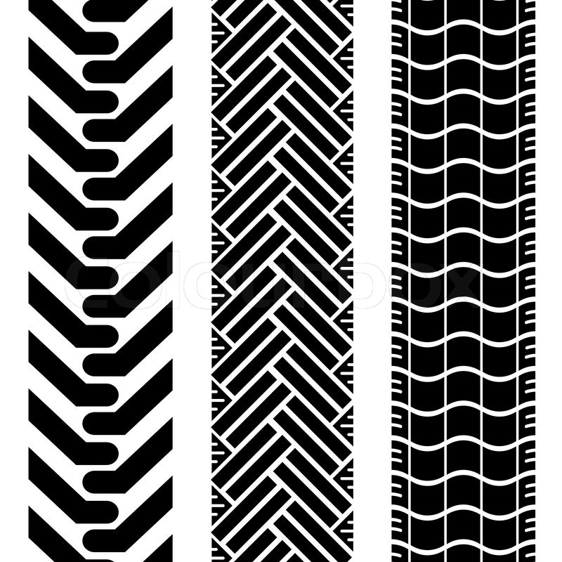 800x800 Collection Of Tire Treads In Black And Stock Vector Colourbox