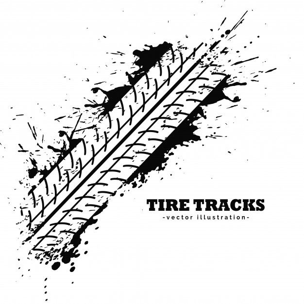 626x626 Tire Track Impression On White Background Free Vector Aldair