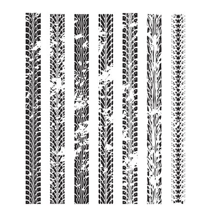 434x450 Tire Track Vector Background In Black And White Style Royalty