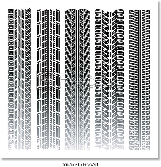 561x581 Free Art Print Of Vector Tire Tracks Vector Tire Tracks