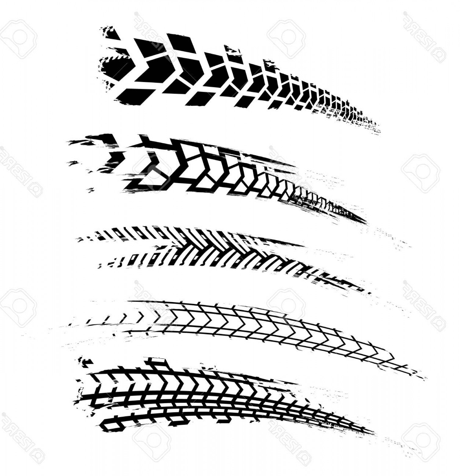 1508x1560 Photostock Vector Motorcycle Tire Tracks Vector Illustration