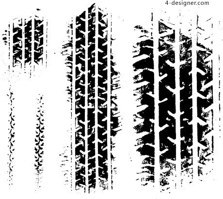 460x411 Designer Car Tire Marks Vector Material