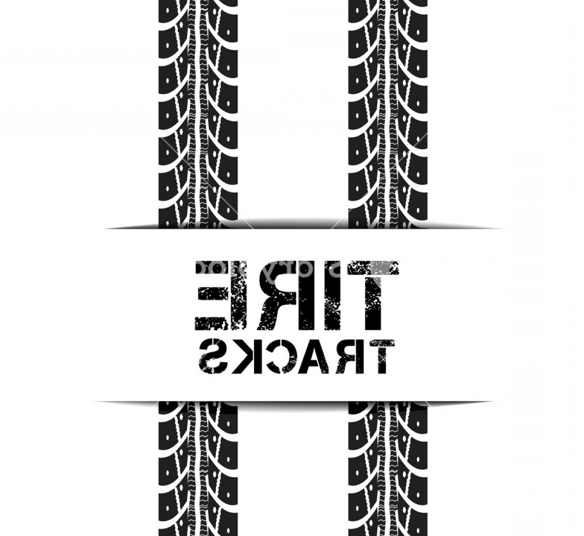 1200x1102 Tire Tracks Vector Illustration On White Background