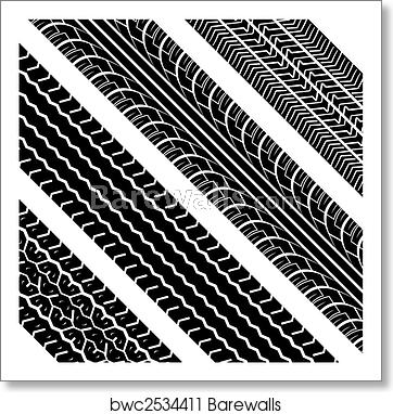 362x382 Tire Tracks, Art Print Barewalls Posters Prints