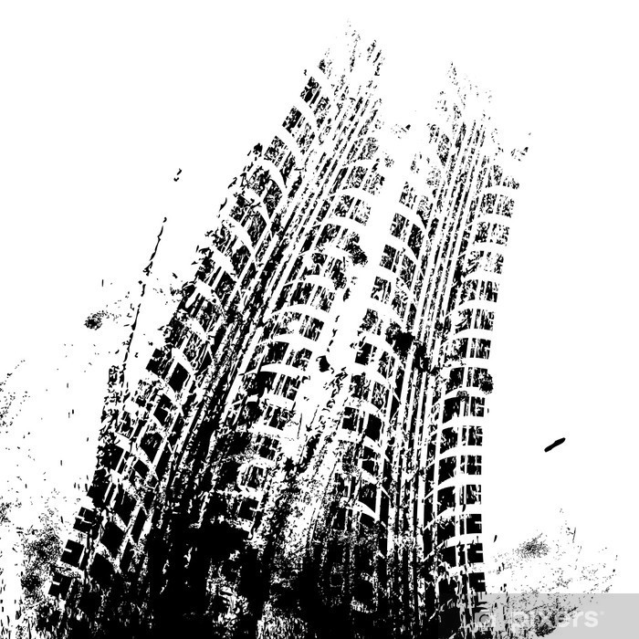 700x700 Background With Grunge Black Tire Track Vector Wall Mural