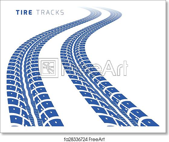 560x470 Free Art Print Of Tire Tracks Tire Tracks Vector Illustration
