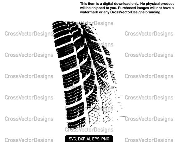Tire Tread Skid Track Vector Clipart Stencil Etsy 570x456 Tire Tread Skid Track Vector Clipart Stencil Etsy