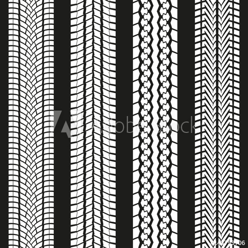 Tire Tread Set Tyre Marks Background Vector Illustration 500x500 Tire Tread Set Tyre Marks Background Vector Illustration