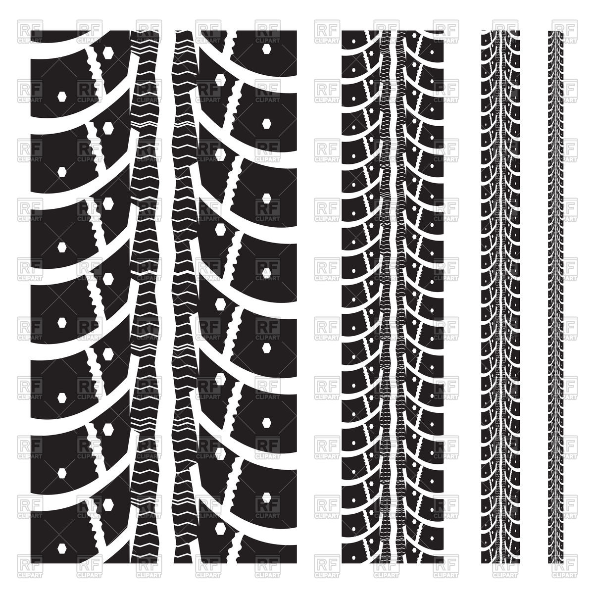 Tire Tracks With Different Width Vector Image Of Objects 1200x1200 Tire Tracks With Different Width Vector Image Of Objects