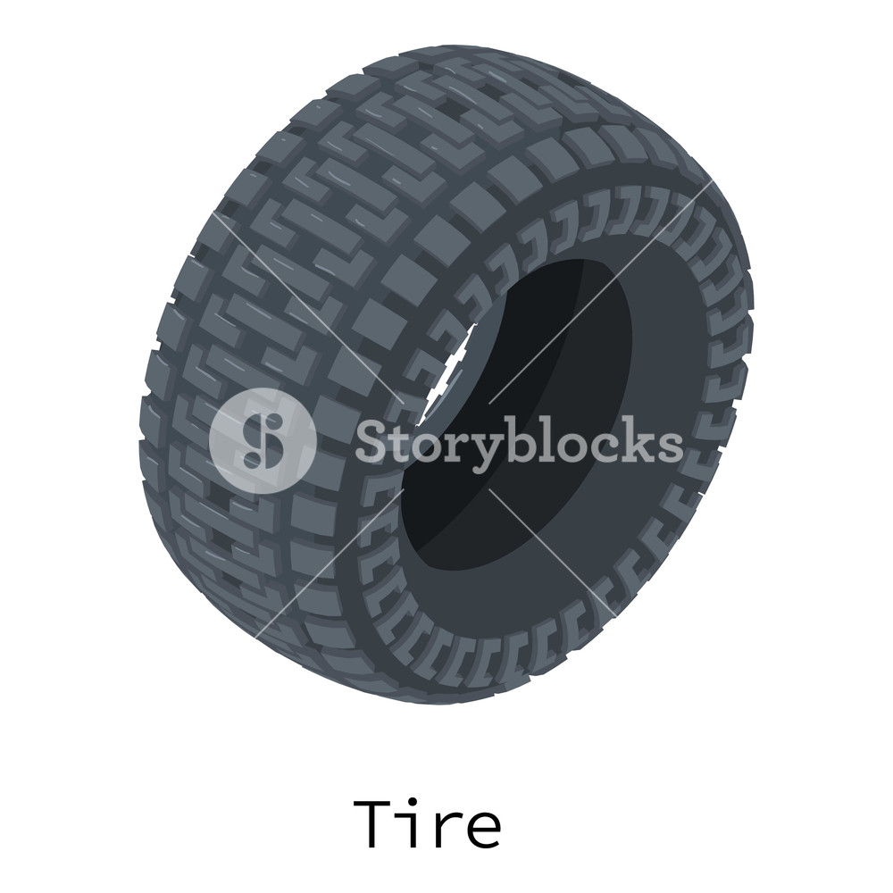 1000x1000 Tire Icon Isometric Illustration Of Tire Vector Icon For Web