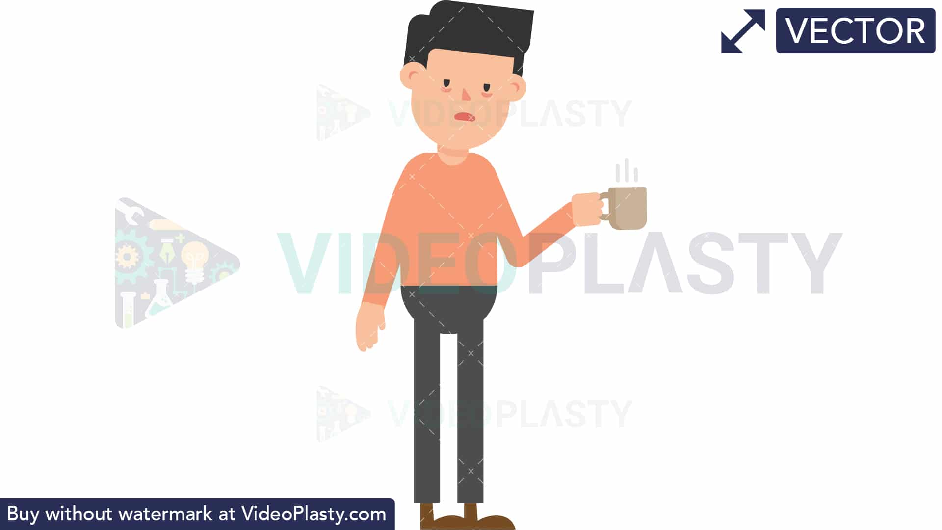 1920x1080 Tired Man Drinking Coffee