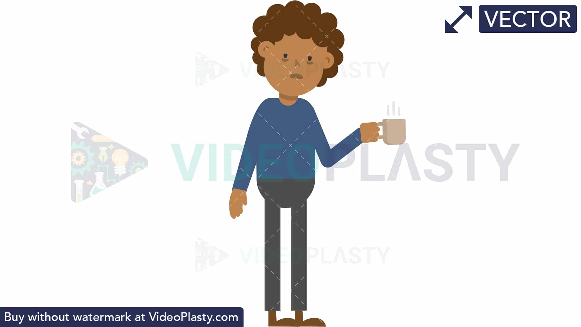 1920x1080 Black Tired Man Drinking Coffee