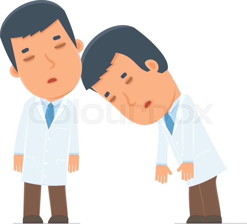 800x728 Tired And Exhausted Character Doctor Stock Vector Colourbox