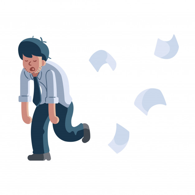 626x626 Tired Employees Leave The Job Behind Vector Premium Download