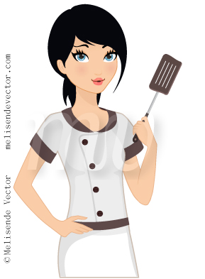 289x393 Woman Chef Tired Illustration, Woman Chef Tired Vector, Woman Chef