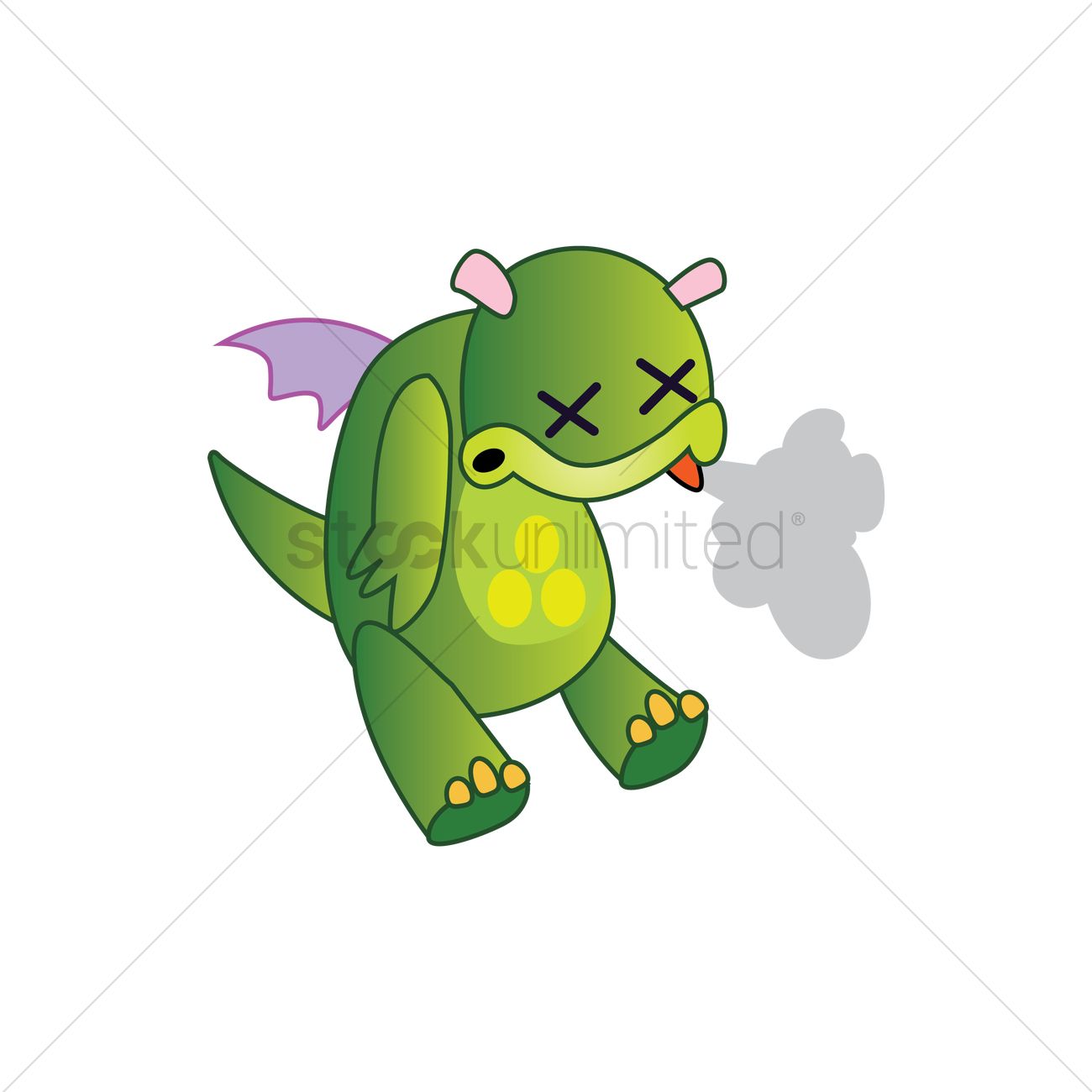 1300x1300 Dragon Tired Vector Image