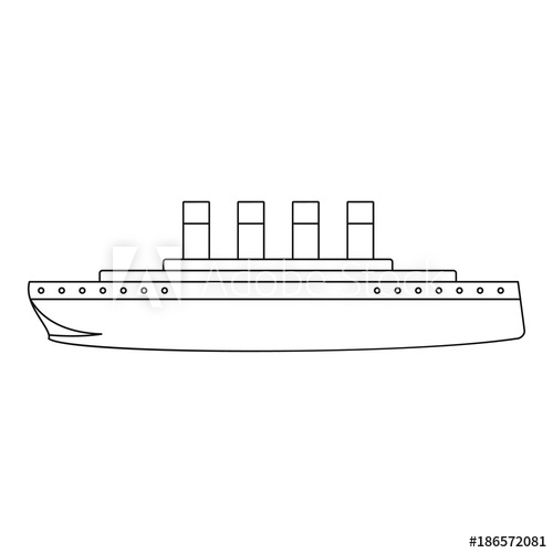 500x500 Titanic Icon Outline Illustration Of Titanic Vector Icon For Web