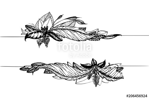 500x334 Floral Pattern, Frame, Vector, Header And Title Stock Image