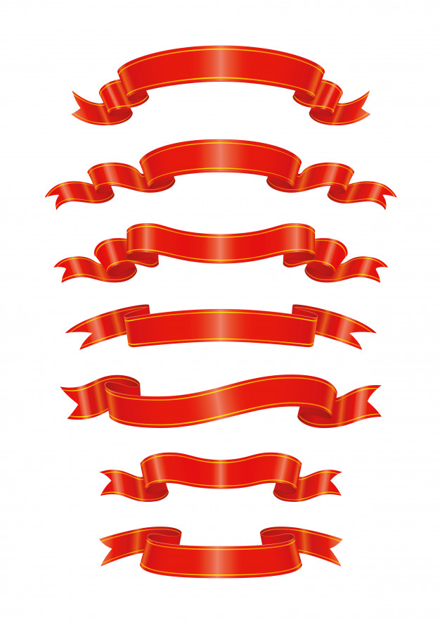 626x885 Ribbon Title Vector Design Illustration Template Vector Premium