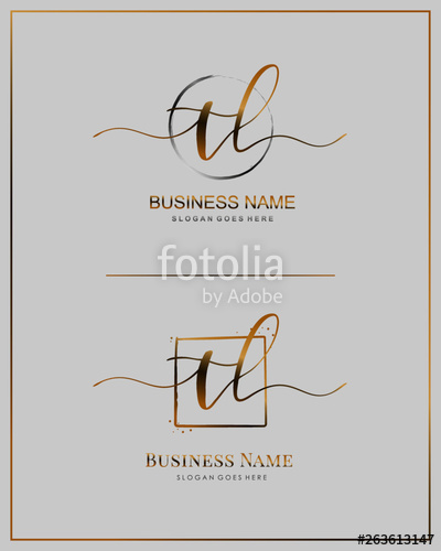 400x500 Initial T L Tl Handwriting Logo Vector Letter Handwritten Logo
