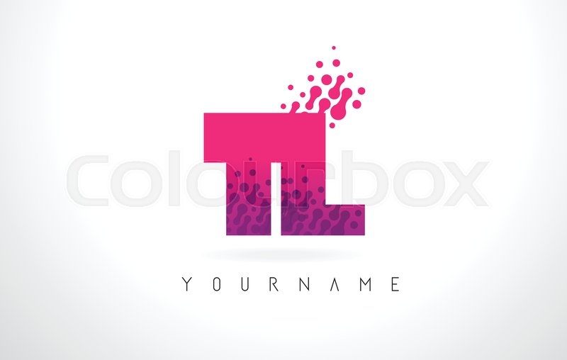 800x508 Tl T L Letter Logo With Pink Letters Stock Vector Colourbox