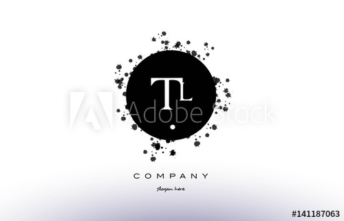 500x322 Tl T L Circle Grunge Splash Alphabet Letter Logo Vector Icon