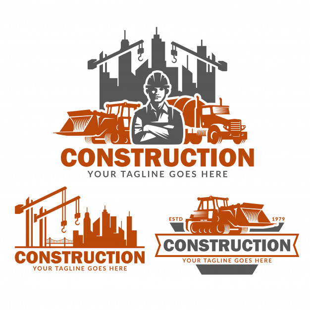 626x626 Construction Logo Template Set, Vector Pack Of Construction Logo
