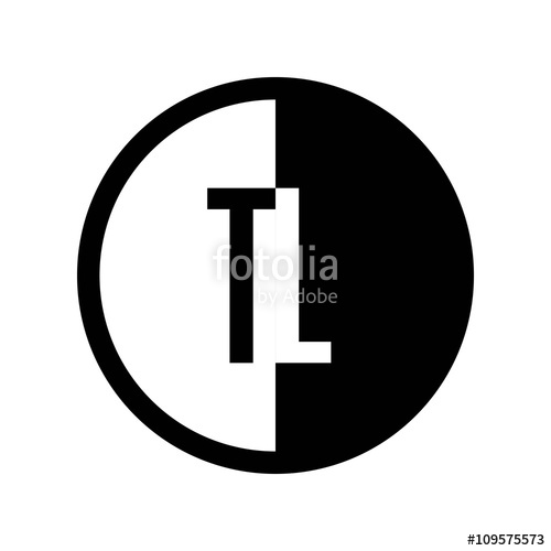 500x500 Initial Circle Half Logo Tl Stock Image And Royalty Free Vector