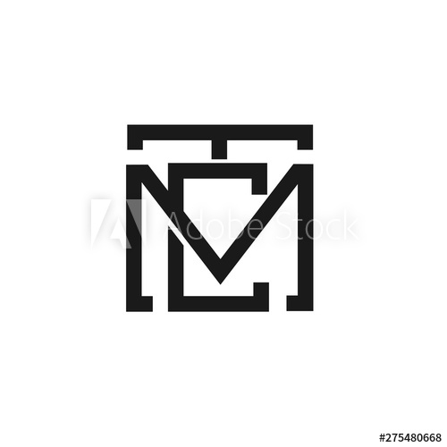 500x500 Creative Square Initial Letter Tmc Or Tm Monochrome Color Logo