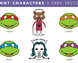 Tmnt Characters Free Vector 266x215 Tmnt Characters Free Vector
