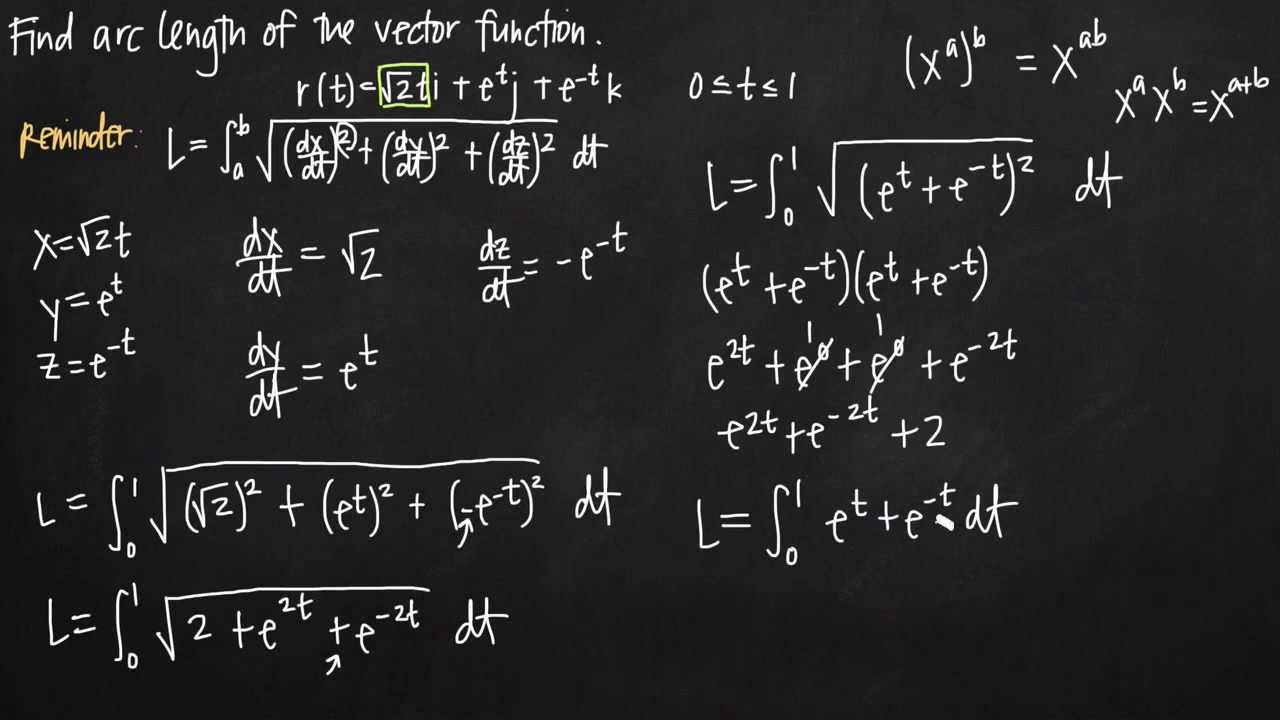 Arc Length Of A Vector Function 1280x720 Arc Length Of A Vector Function