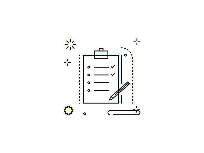 800x600 To Do List, Vector Line Illustration