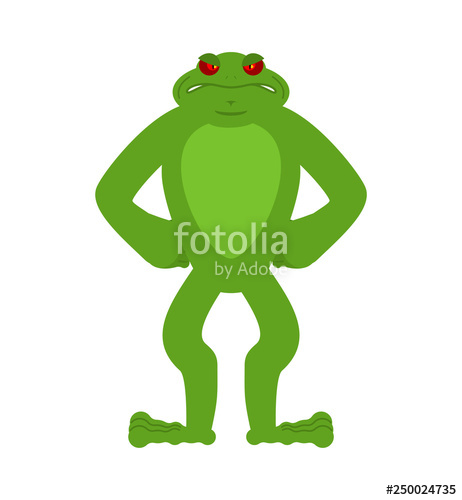 462x500 Frog Angry Toad Evil Emotions Avatar Anuran Aggressive Vector