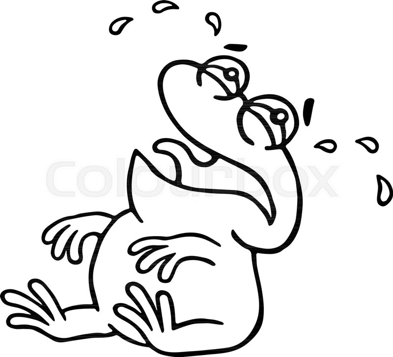 800x726 Cute Crying Toad Vector Illustration Stock Vector Colourbox