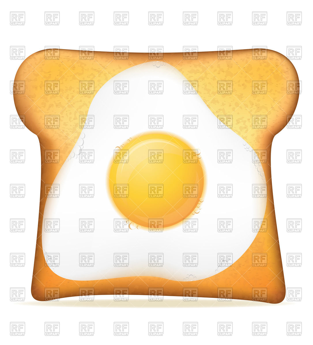 1086x1200 Fried Egg On Toast Vector Image Of Food And Beverages Konturvid