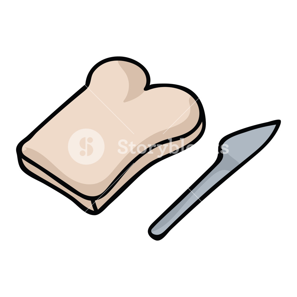 1000x1000 Slice Of Toast Vector Breakfast Illustration Set Hand Drawn Bread