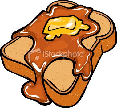 380x350 Cartoon Illustration Of French Toast Jelly Beats