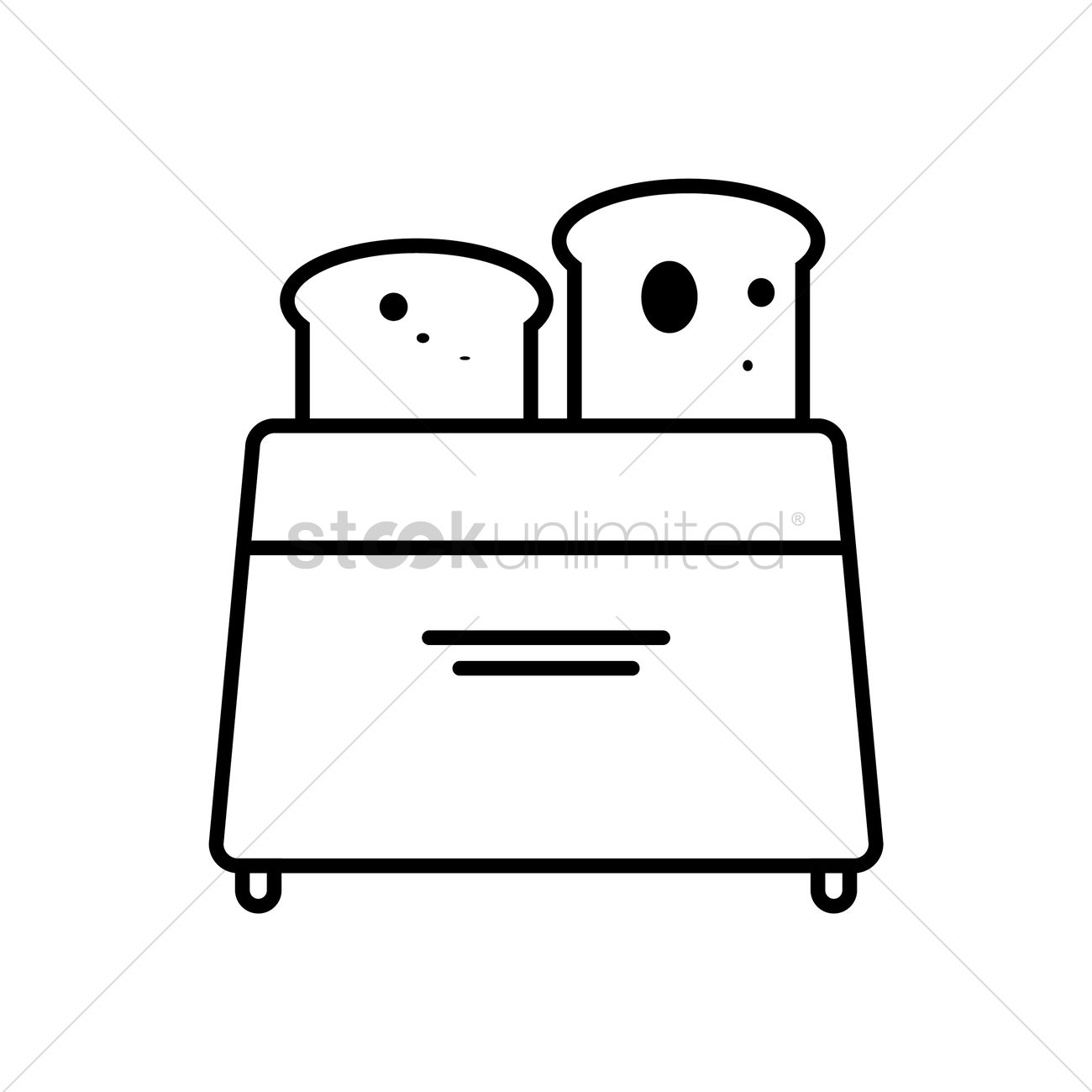 1300x1300 Toaster Vector Image