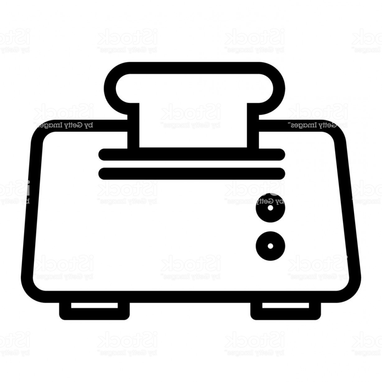 1228x1228 Toaster With Bread Line Icon Toaster Vector Illustration Isolated