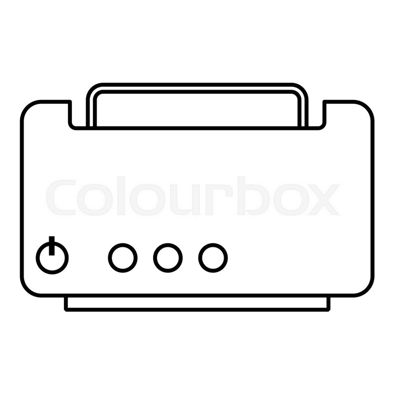 800x800 Toaster Icon Outline Illustration Of Stock Vector Colourbox