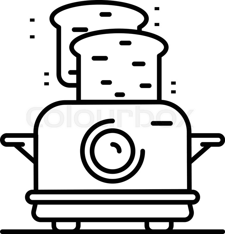 769x800 Toaster Icon Outline Toaster Vector Stock Vector Colourbox