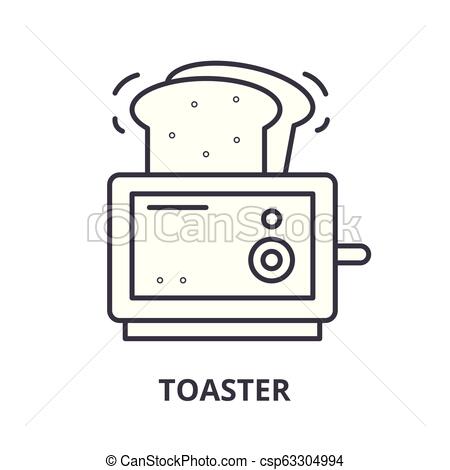450x470 Toaster Line Icon Concept Toaster Vector Linear Illustration