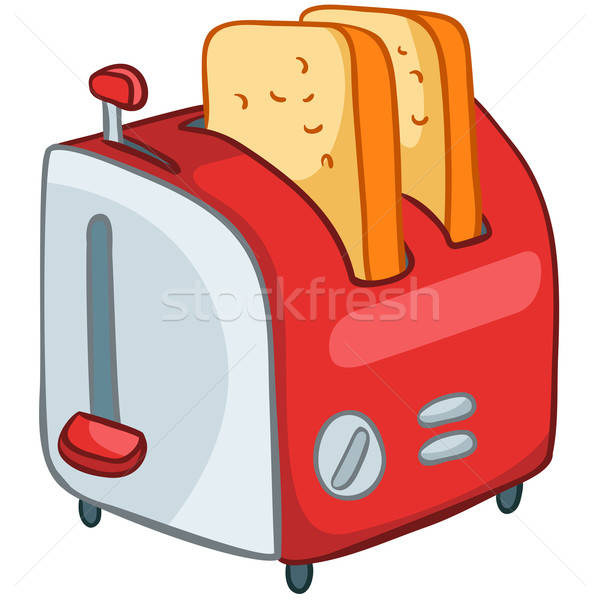 600x600 Cartoon Home Kitchen Toaster Vector Illustration Andrei Krauchuk